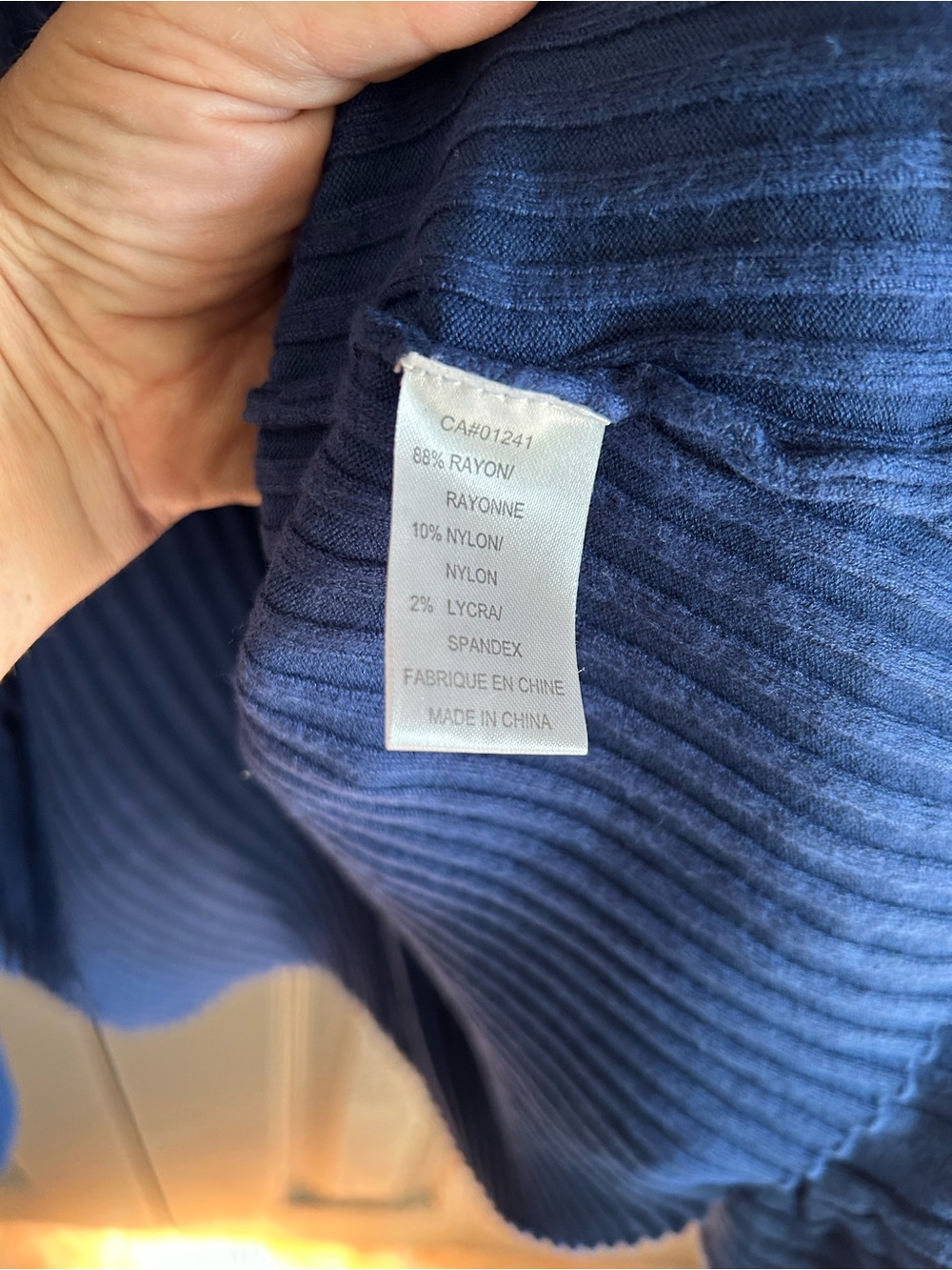Simons Contemporaine Blue Ruffled Open-Front Ribbed Cardigan - Picture 4 of 10